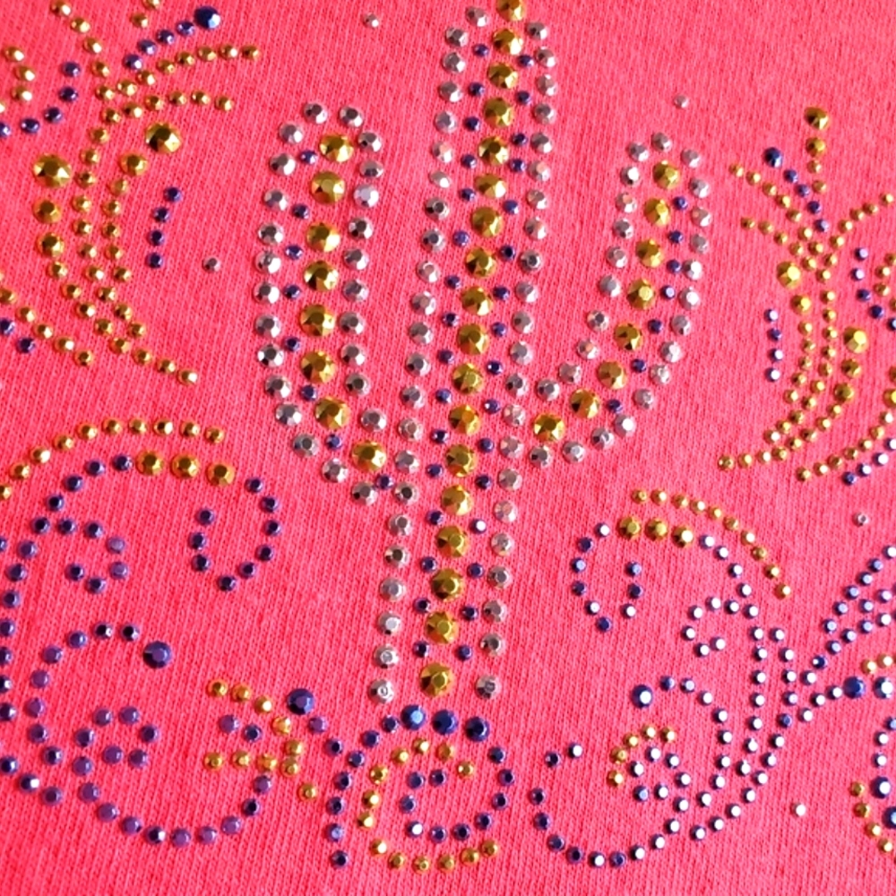 🌵90's Rhinestone Cactus Peach Tee 🍑